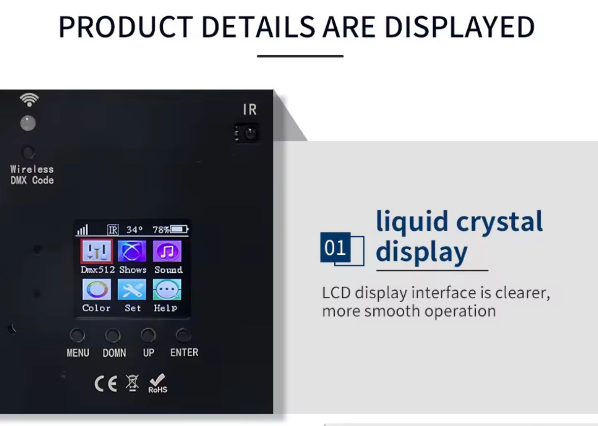 8× Akkumulátoros 6x18W LED PAR készlet szállítódobozzal