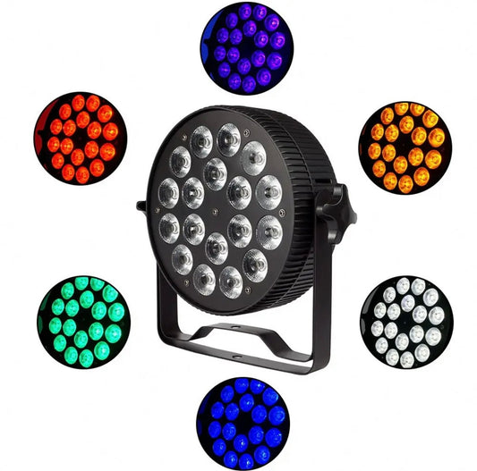 18x12w RGBW flat par