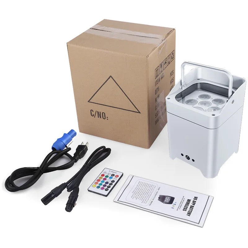 6x18w RGBW akkumlátoros vezeték-nélküli LED par