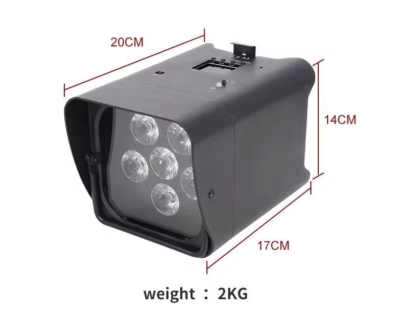 8× Akkumulátoros 6x18W LED PAR készlet szállítódobozzal